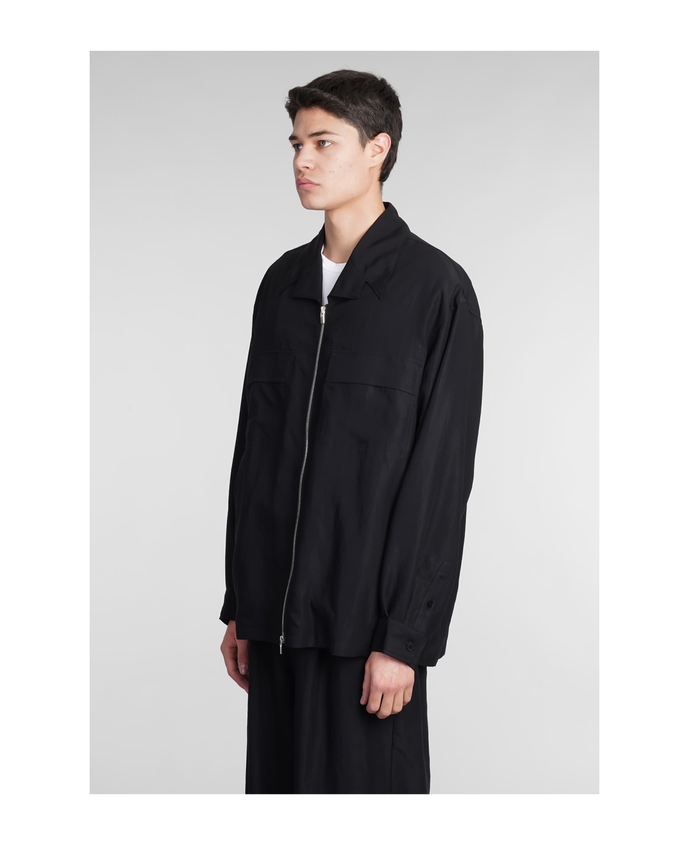 Attachment Casual Jacket In Black Nylon - black