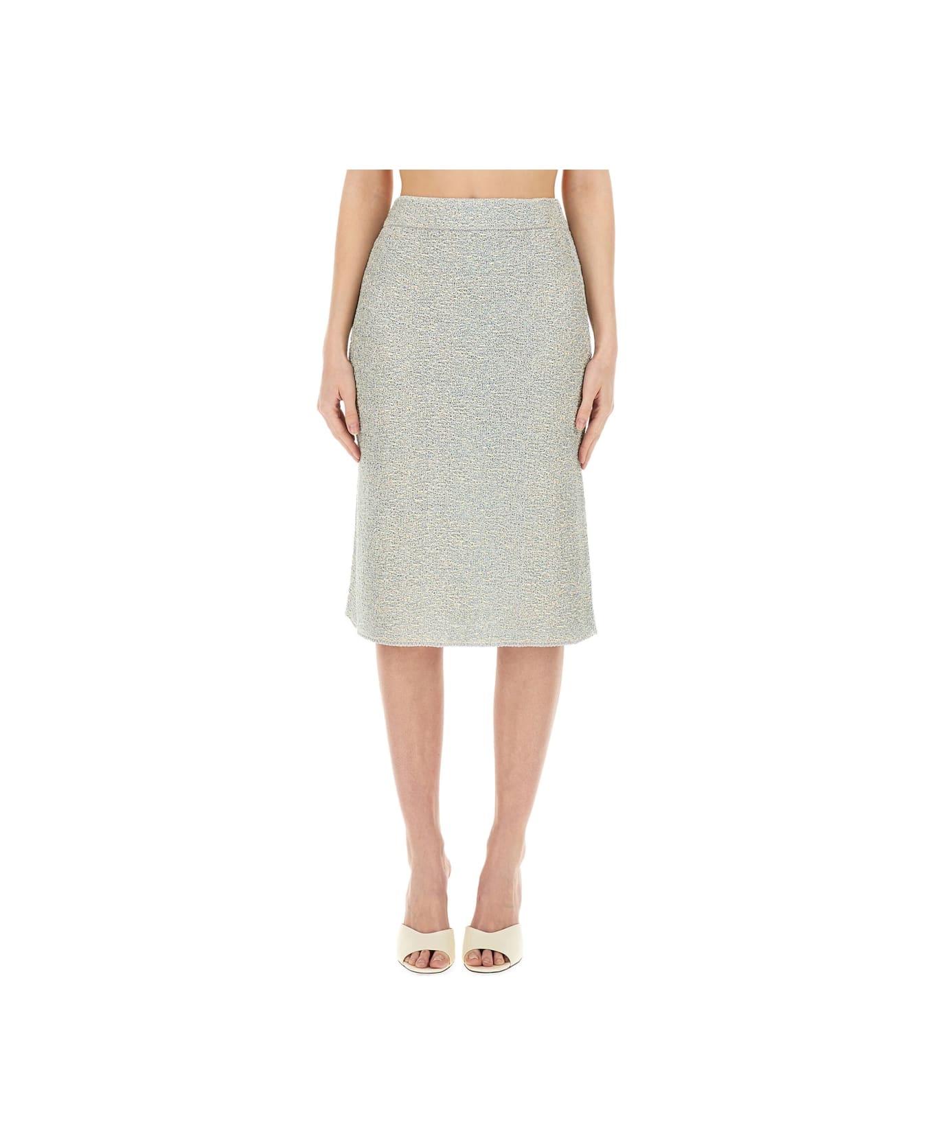 Fabiana Filippi Tweed Skirt - VANIGLIA/VERDE ACQUA