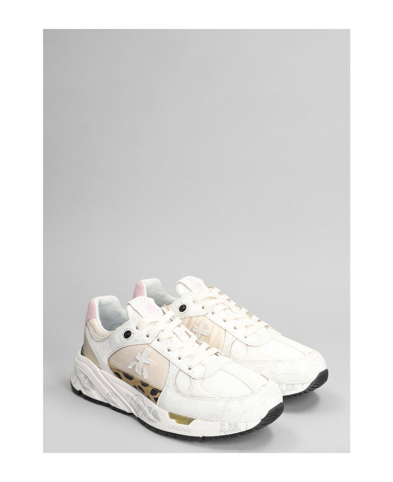 Premiata Mased Leather, Suede And Nylon Sneakers - Multicolor スニーカー