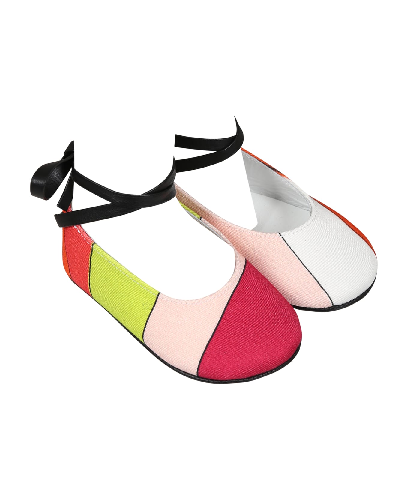Pucci Multicolor Ballet Flats For Bay Girl With Print - Multicolor
