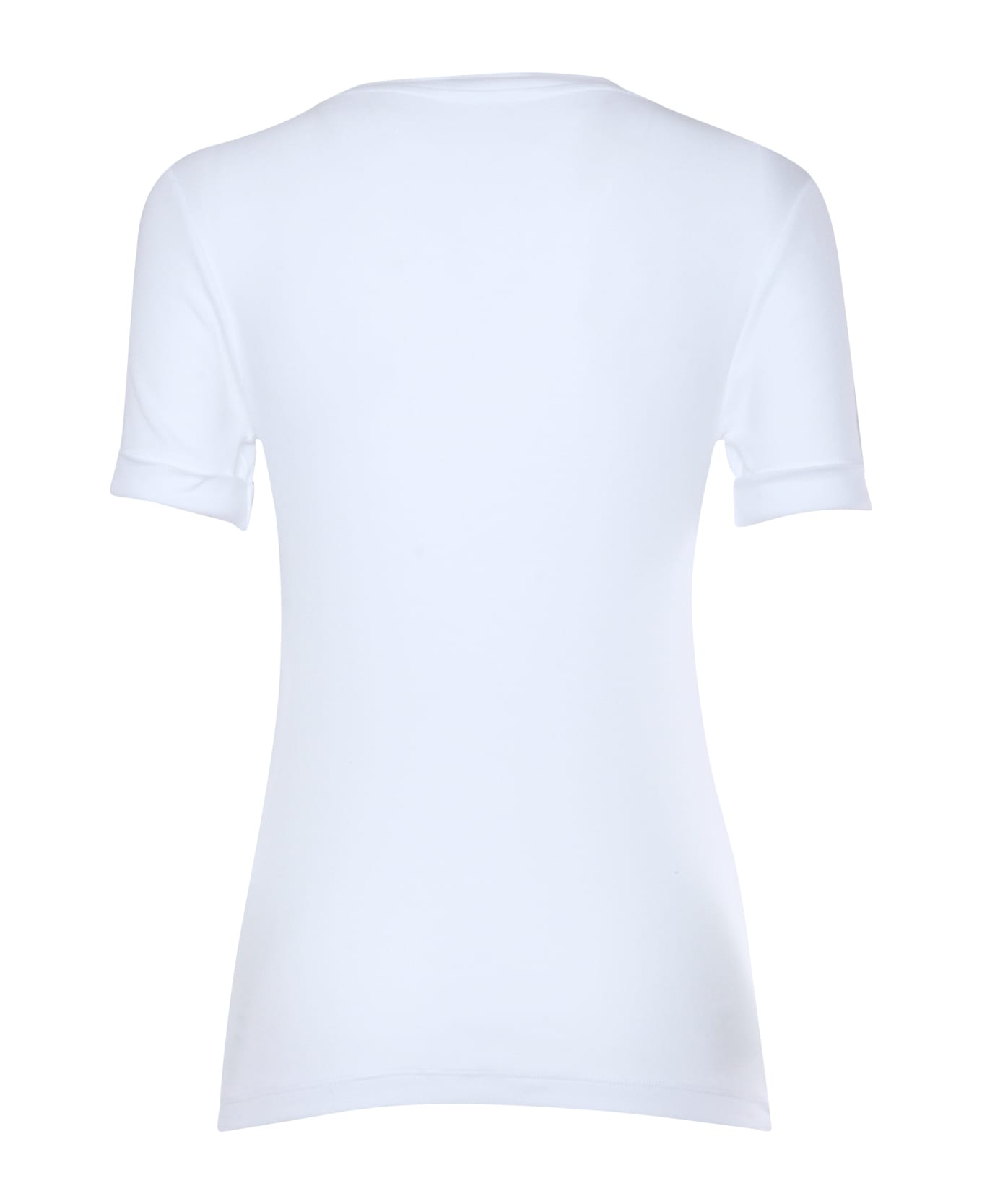 Peserico White T-shirt With Lurex Detail - WHITE Tシャツ
