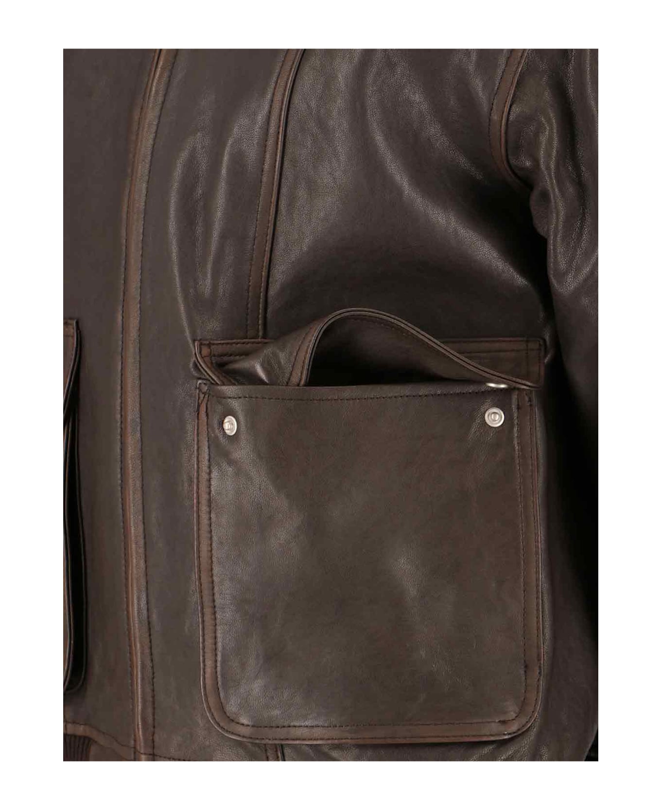 Dunst Lamb Leather Jacket - Brown