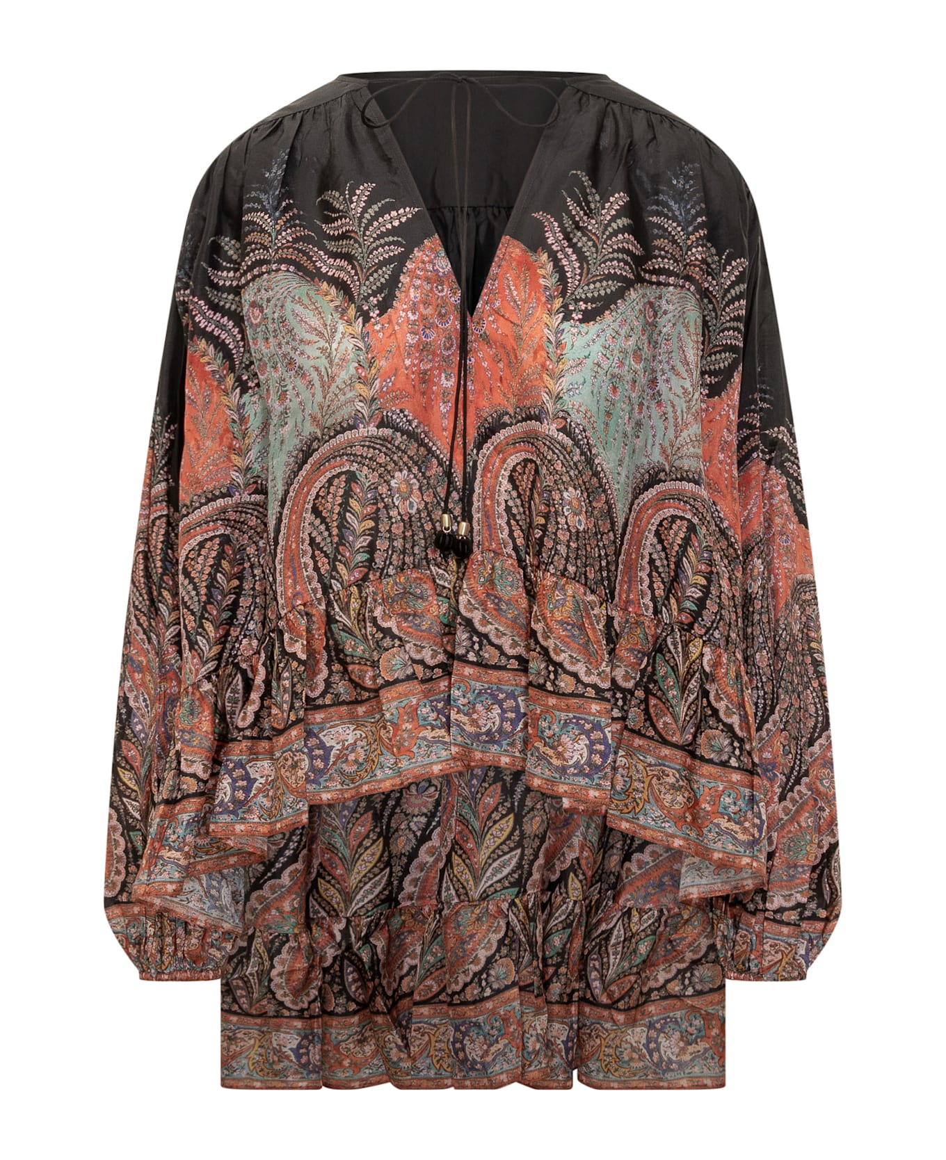 Zimmermann Rhiannon Blouse - BLACK PAISLEY