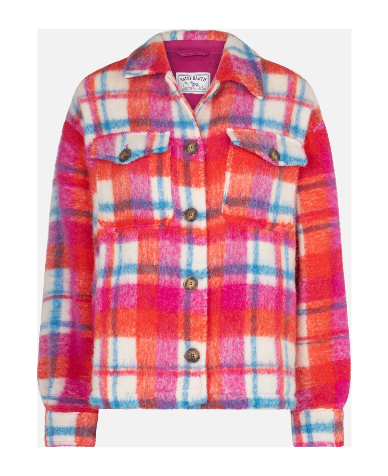 MC2 Saint Barth Woman Overshirt Jacket With Fringes - MULTICOLOR