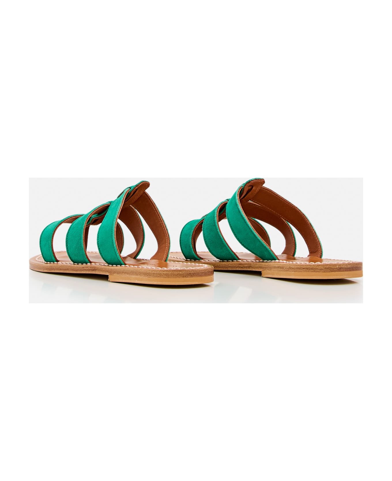 K.Jacques Dolon Leather Sandals - Green