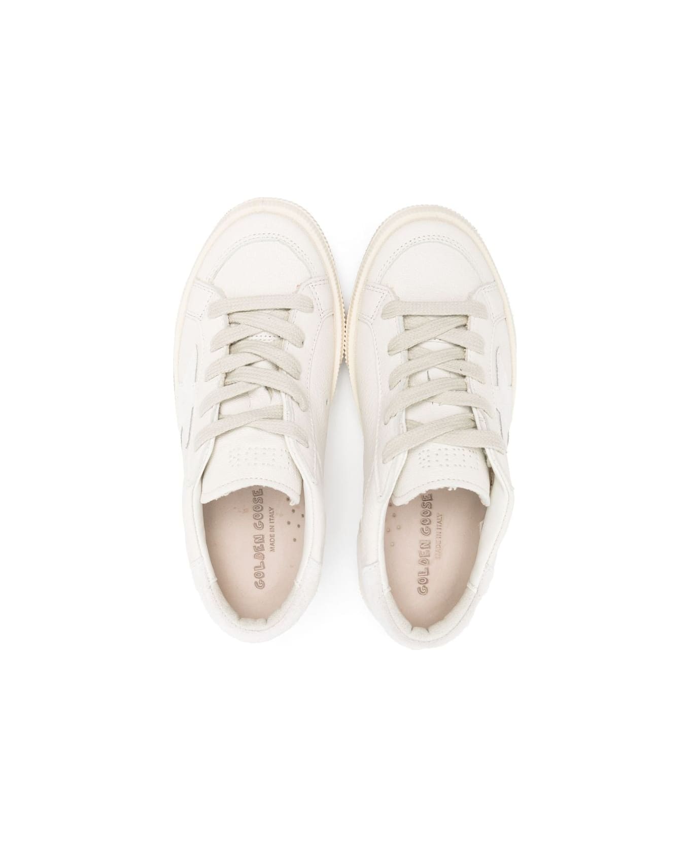 Golden Goose May Nappa Upper Suede Star And Heel - Optic White