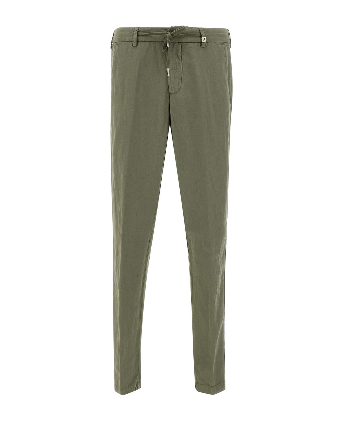 Myths "apollo" Linen And Cotton Trousers - GREEN
