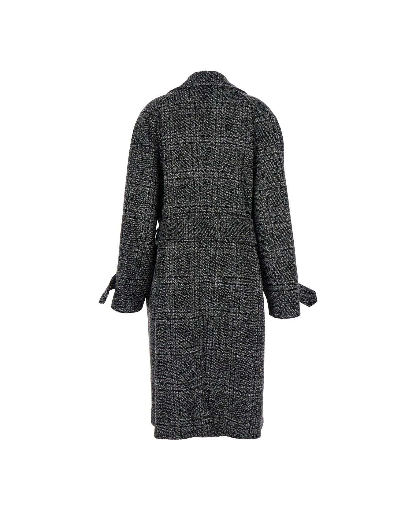 Balenciaga Check Long Coat