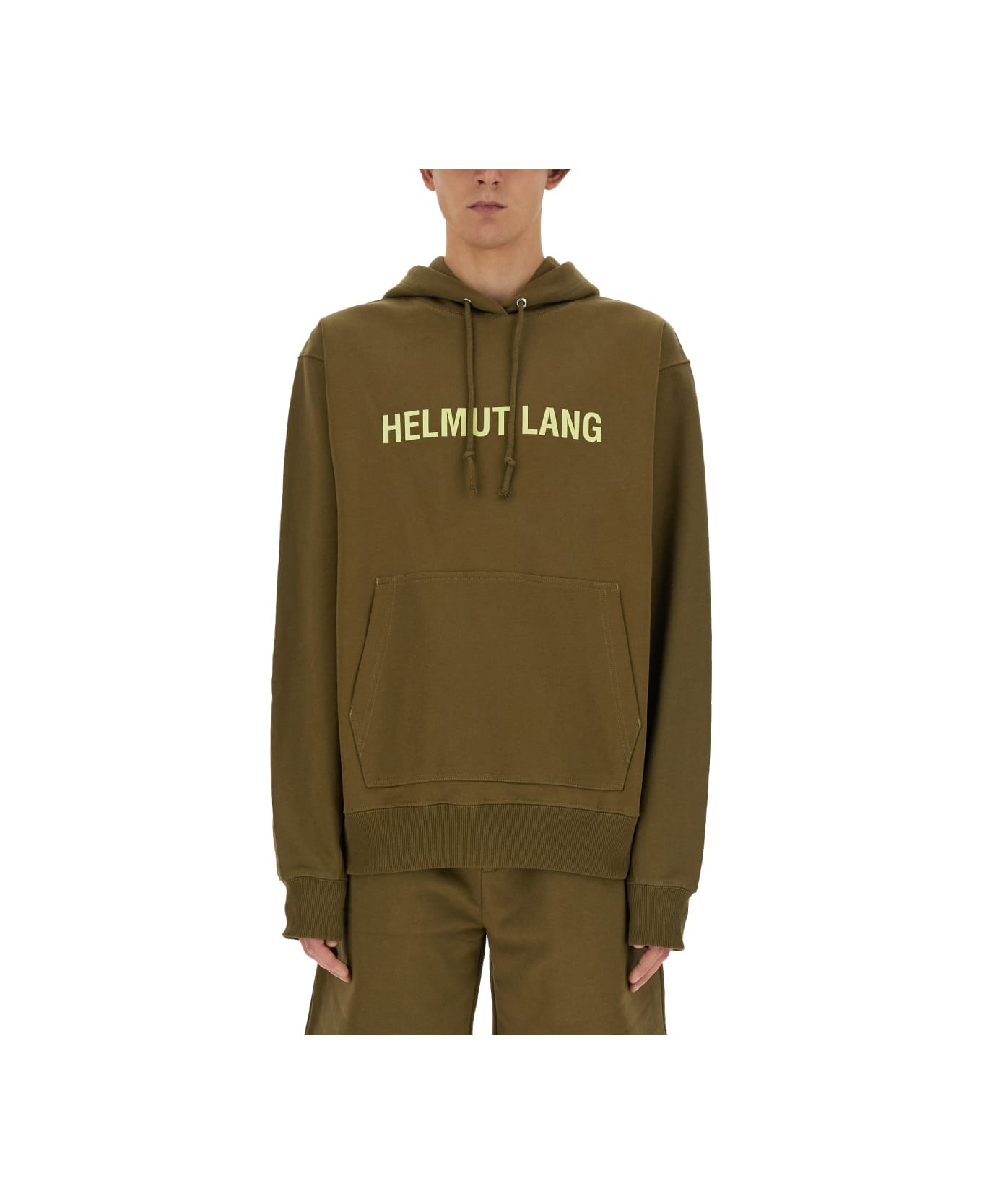Helmut Lang Sweatshirt With Logo - MILITARY GREEN フリース