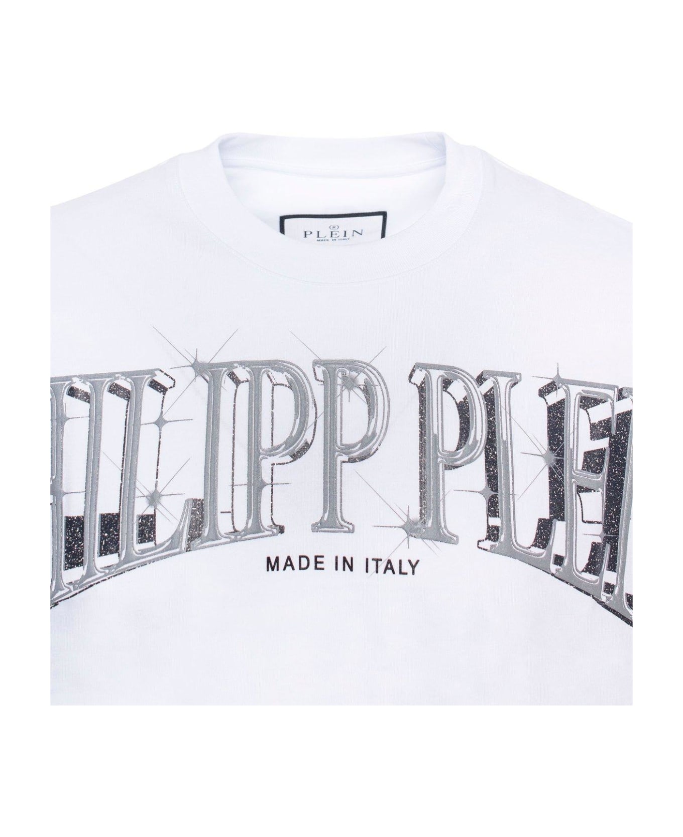 Philipp Plein Logo-printed Crewneck T-shirt - Bianco