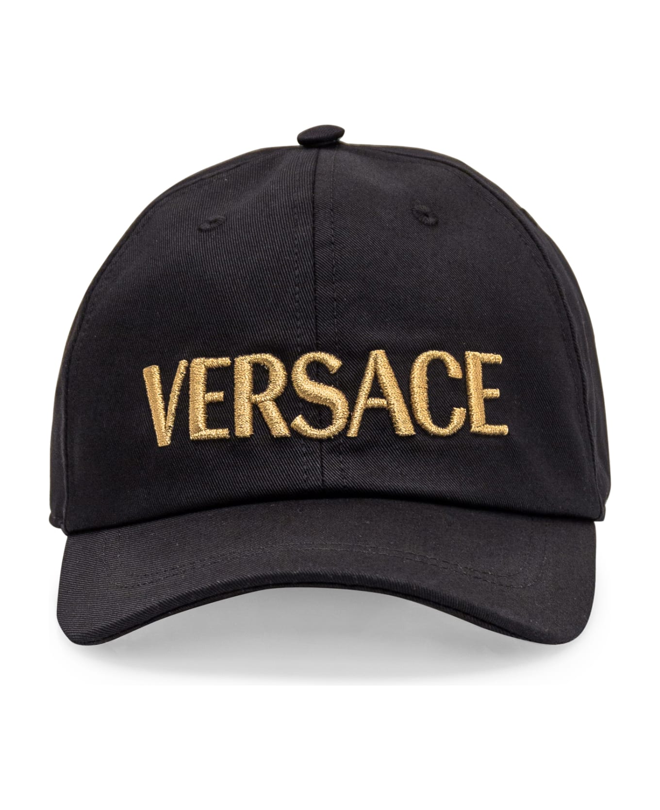 Versace Logo Baseball Cap - Black Gold