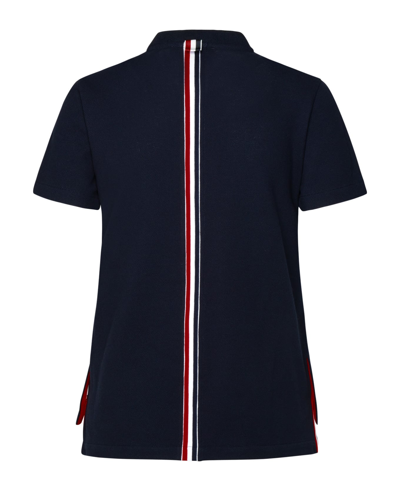 Thom Browne 'relaxed' Navy Textured Cotton T-shirt - Navy