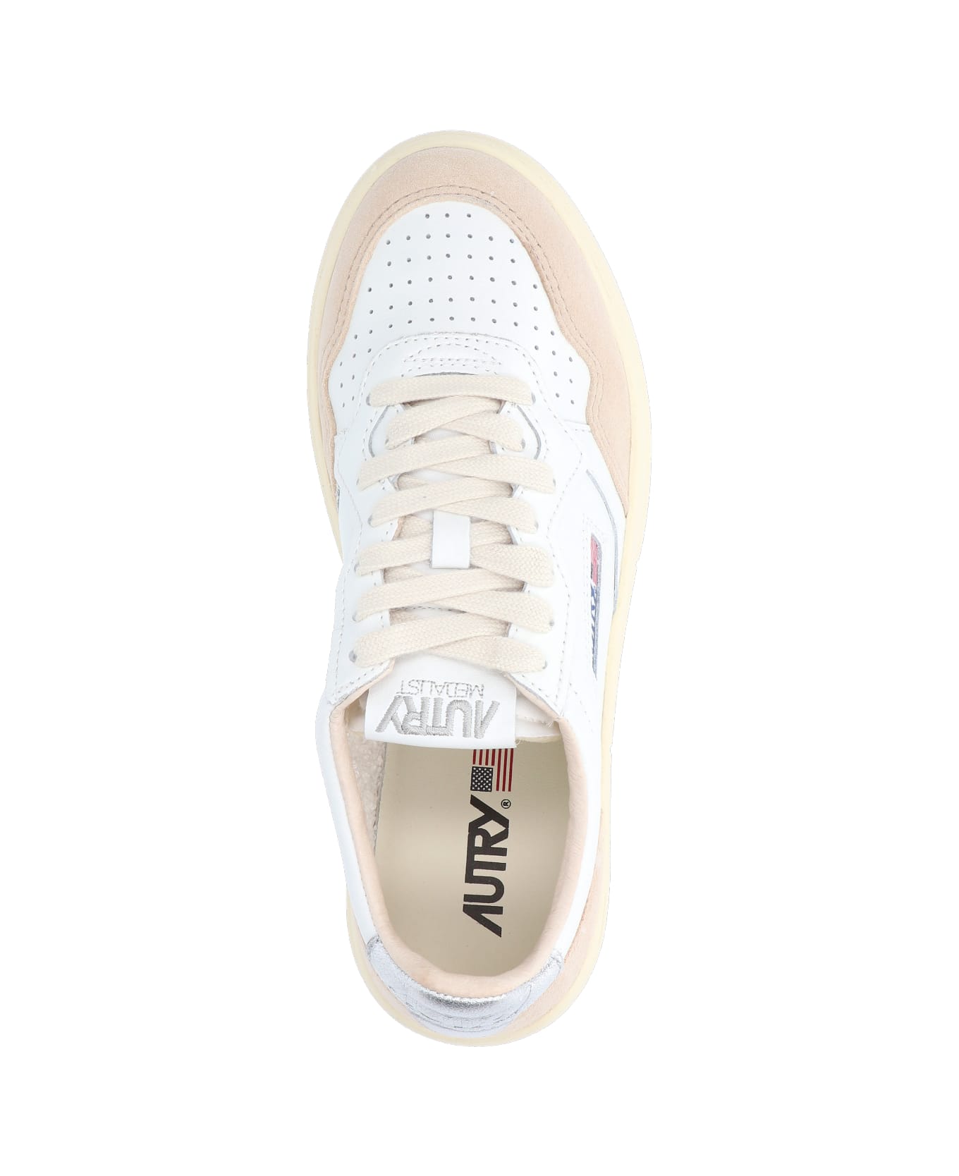 Autry 'medalist' Low Sneakers - WHITE/NEUTRALS