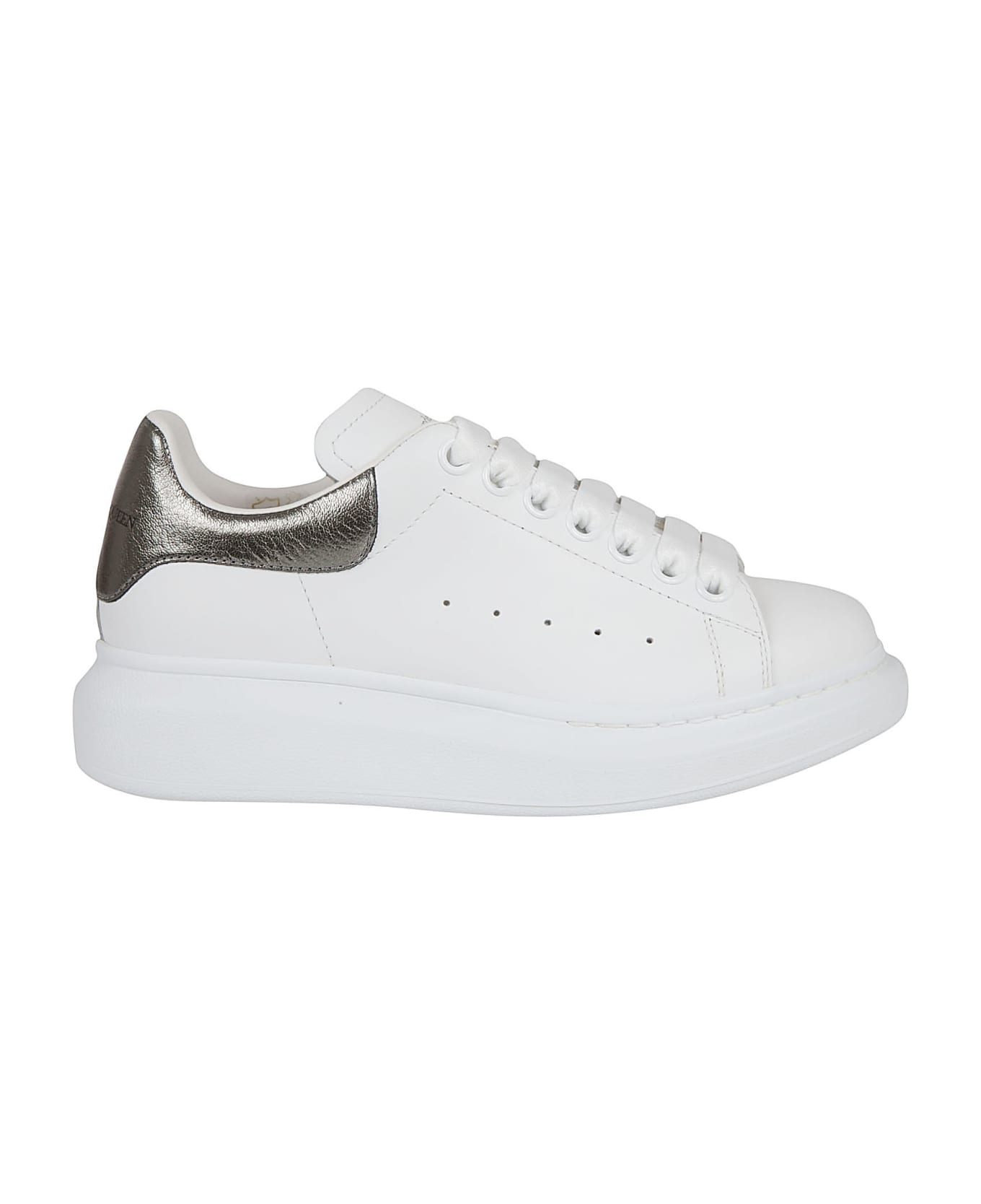 Alexander McQueen Sneaker Pelle - White Blk Pearl