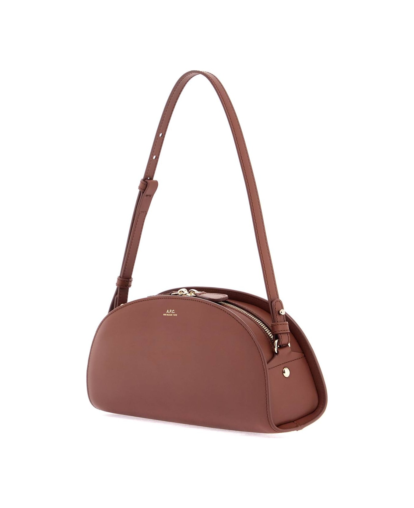 A.P.C. Demi-lune Shoulder Bag - BROWN