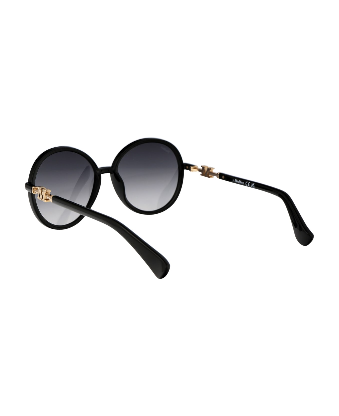 Max Mara Emme15 Sunglasses - 01B Nero Lucido/Fumo Grad
