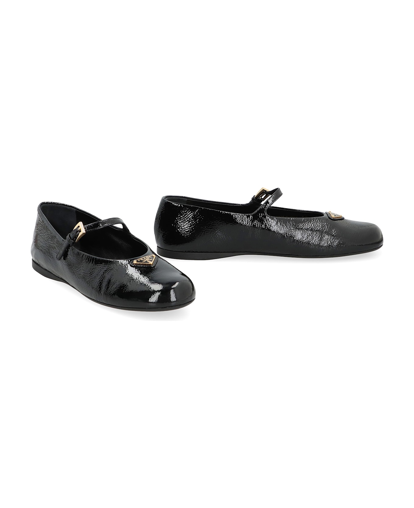 Prada Patent Leather Ballet Flats - black
