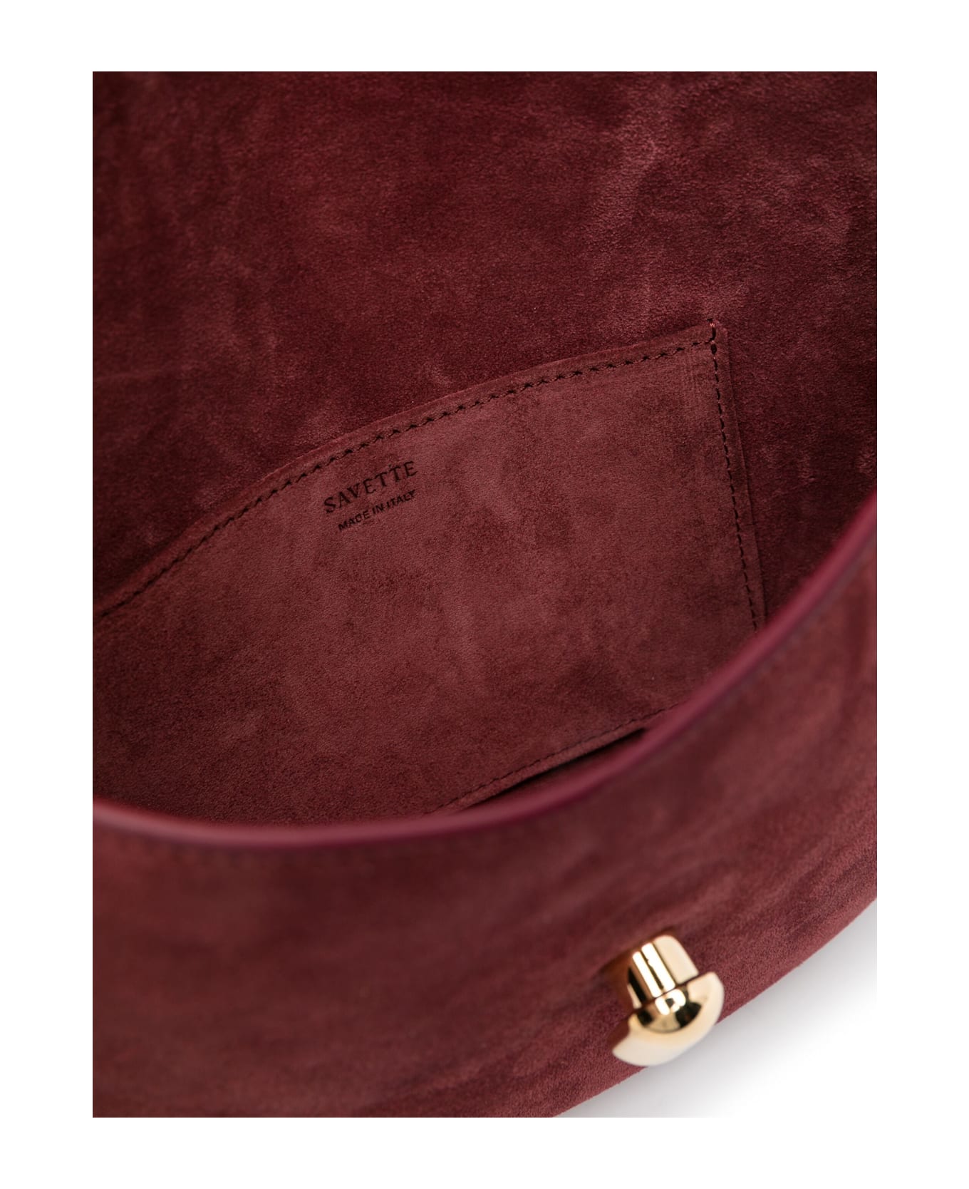 Savette Small Tondo Hobo In Suede Bag - Wine トートバッグ