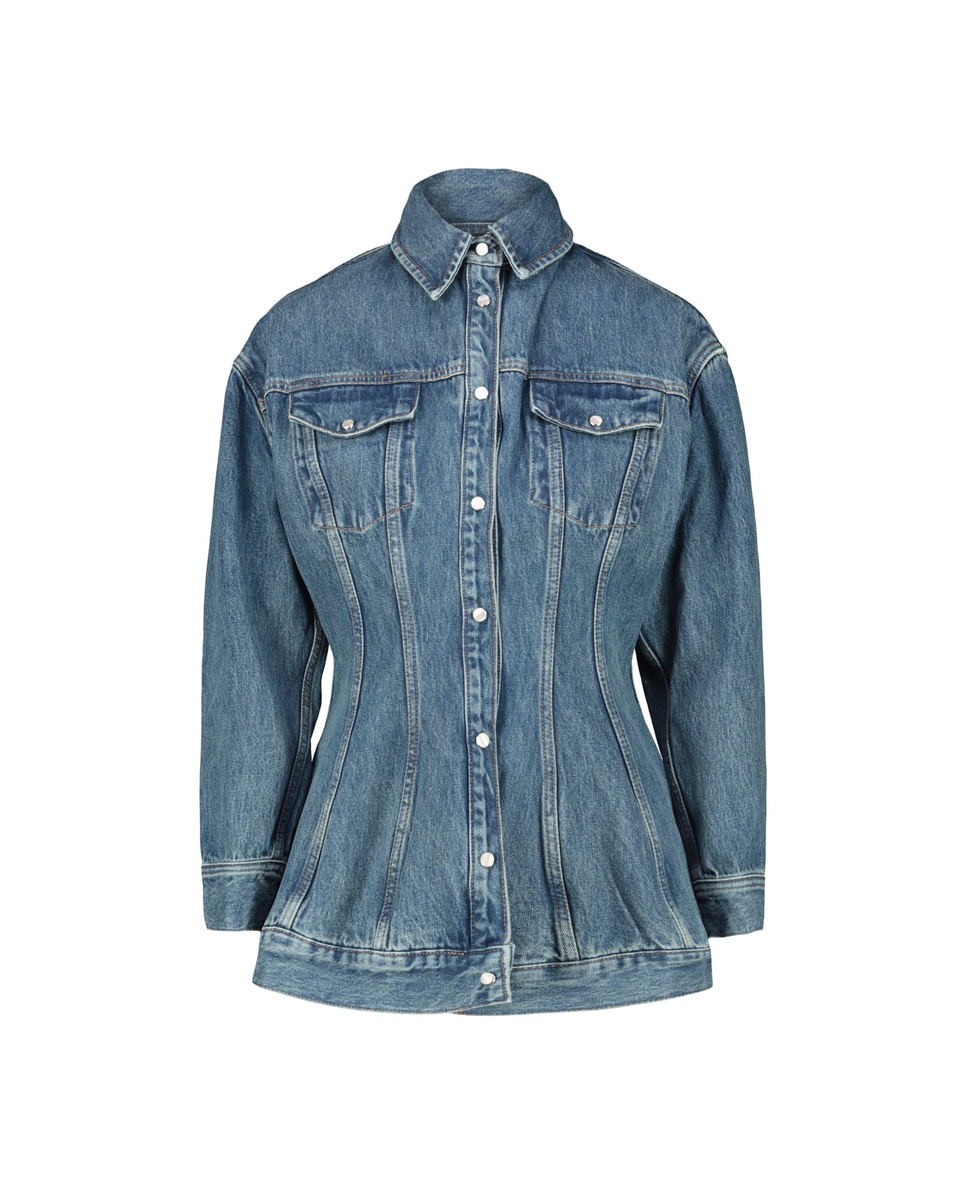 WARDROBE.NYC Denim Contour Jacket - Ind Indigo
