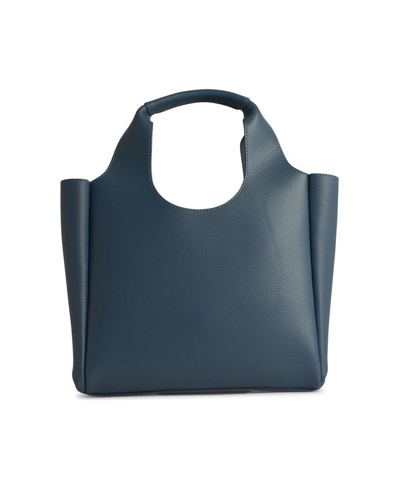 Hogan Medium H-bag Logo-embossed Top Handle Bag - BALTIC SCURO