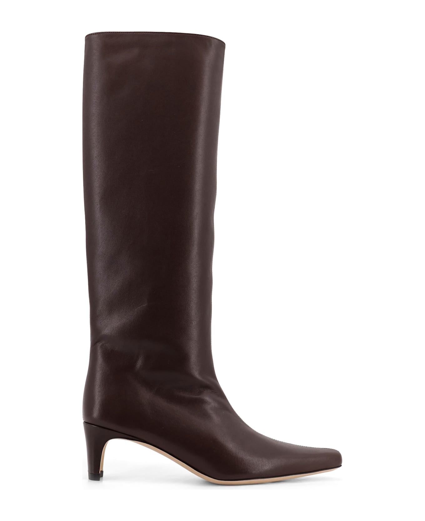 STAUD Wally Leather Boots - Brown