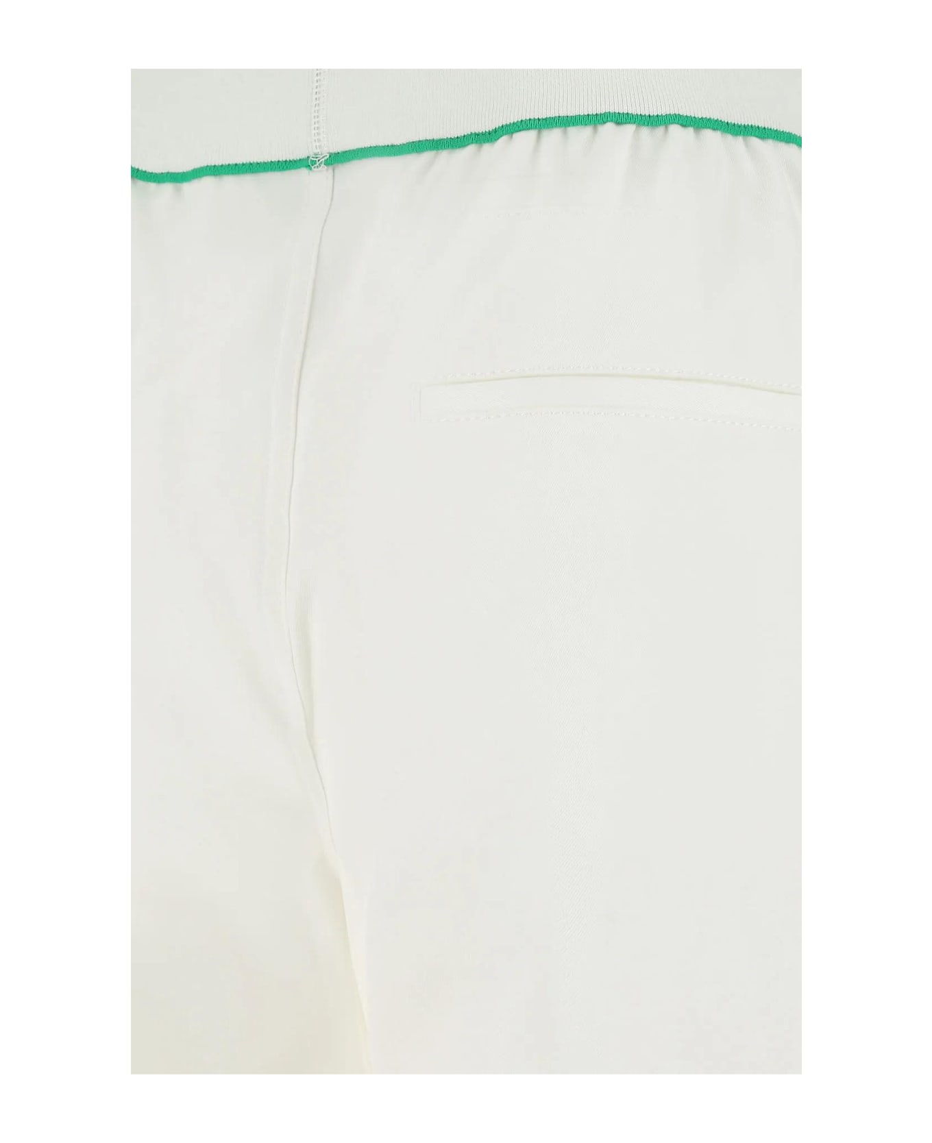 Bottega Veneta White Cotton Wide-leg Pant - WHITE