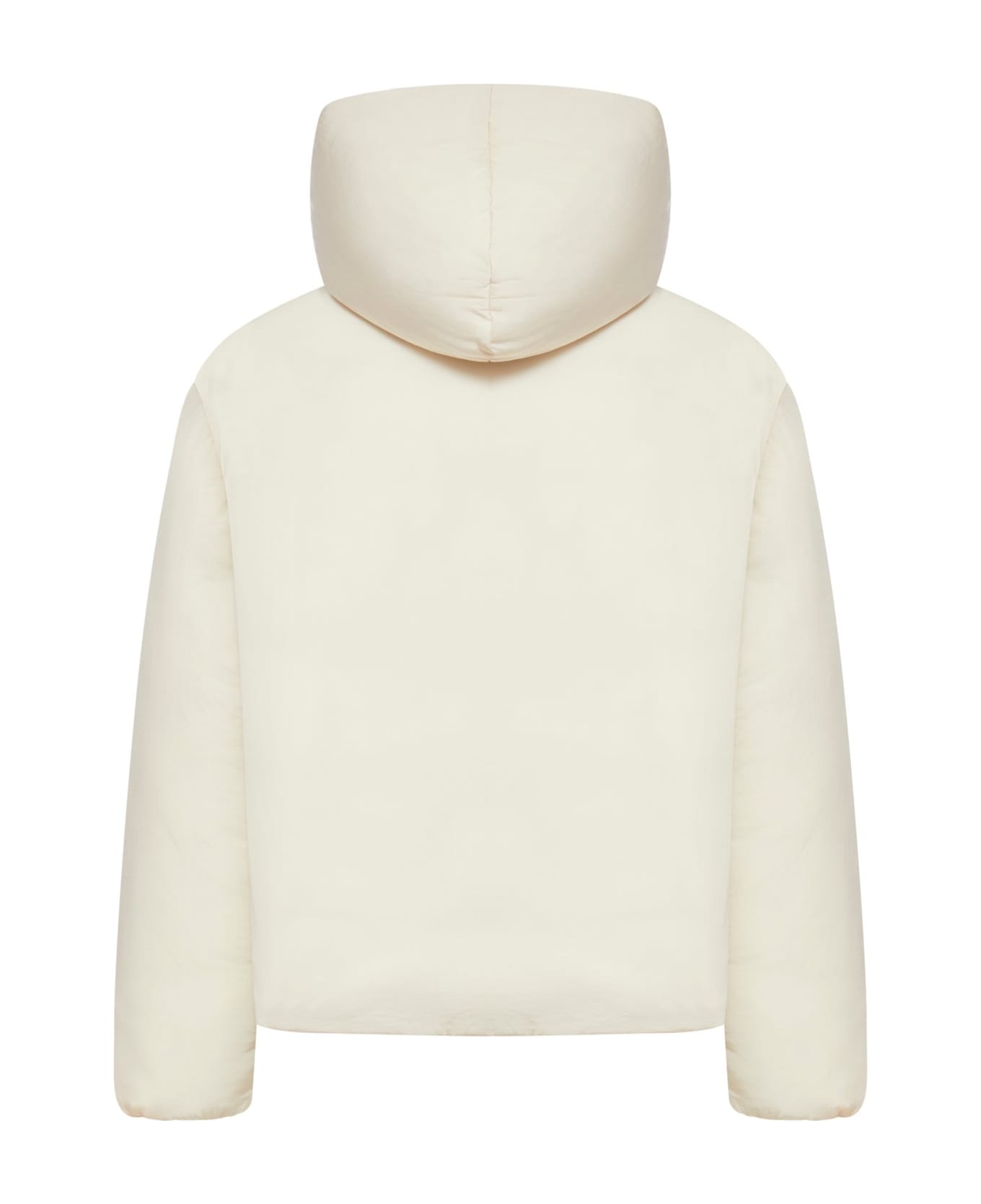 Jacquemus Logo Patch Padded Coat - NEUTRALS