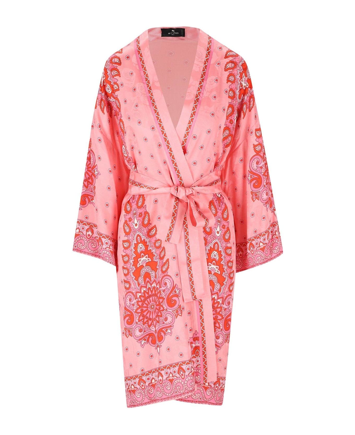 Etro Printed Satin Kimono - X0872