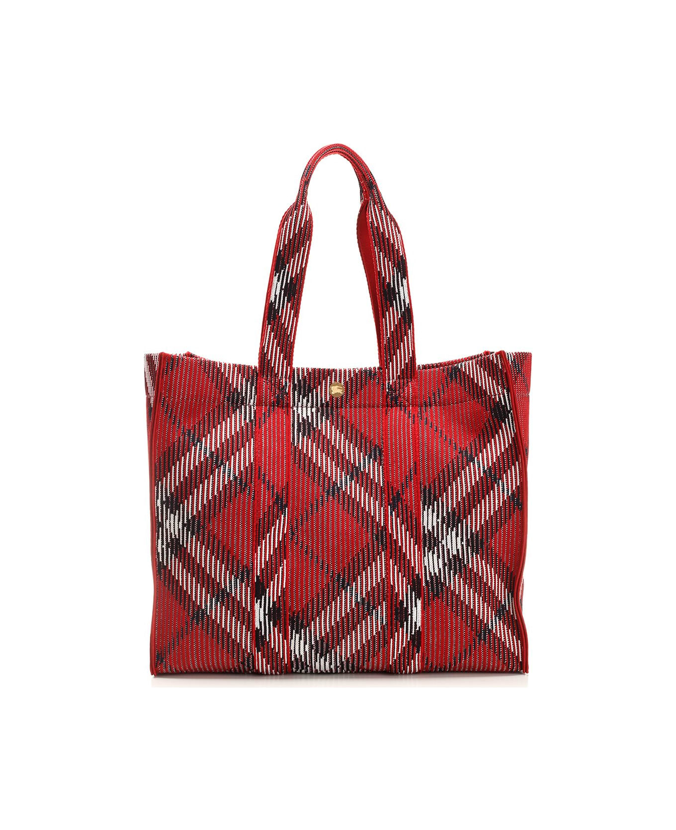 Burberry Fabric Tote Bag - Red