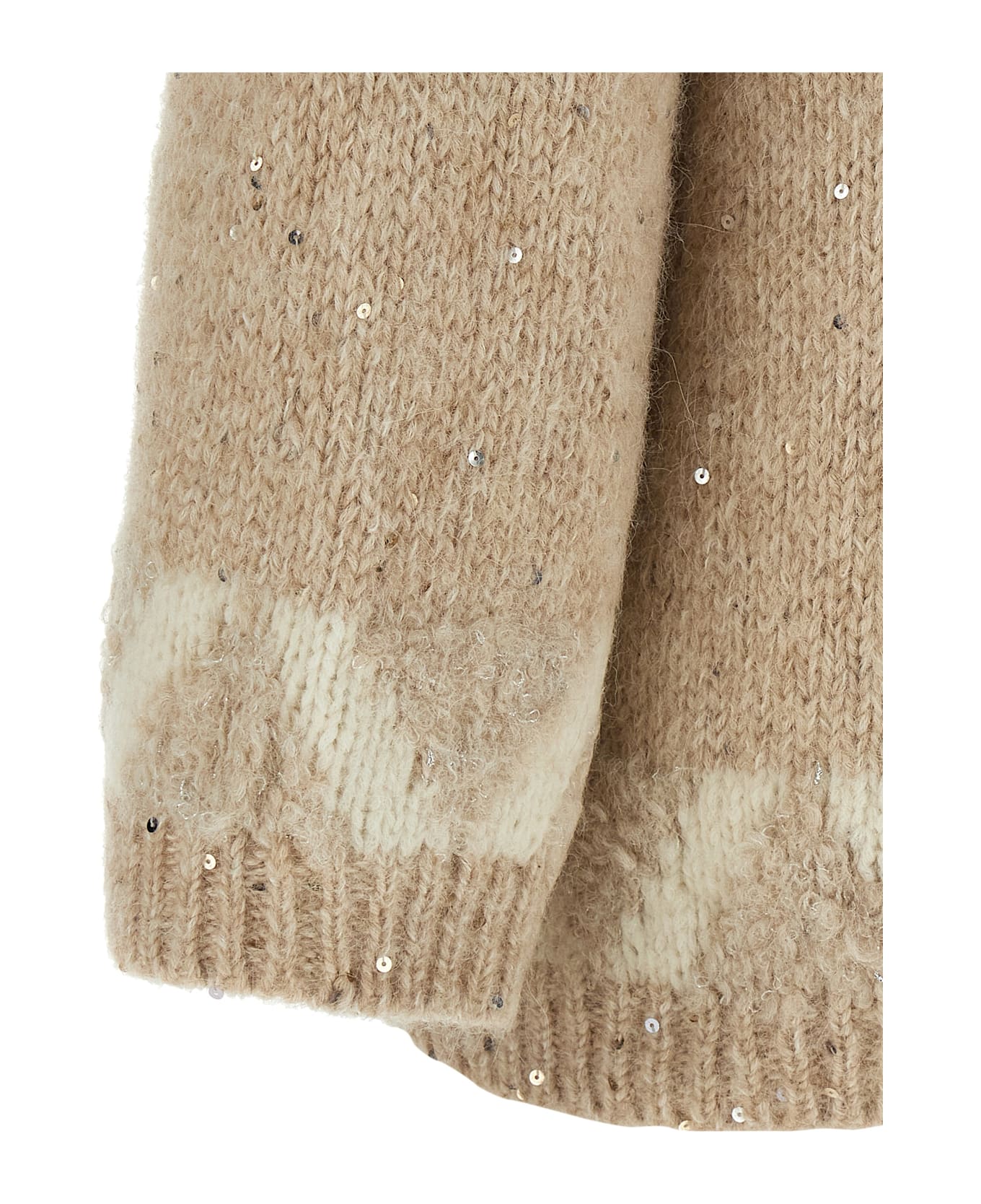 Peserico 
punto Luce
 Embroidery Sweater - Beige