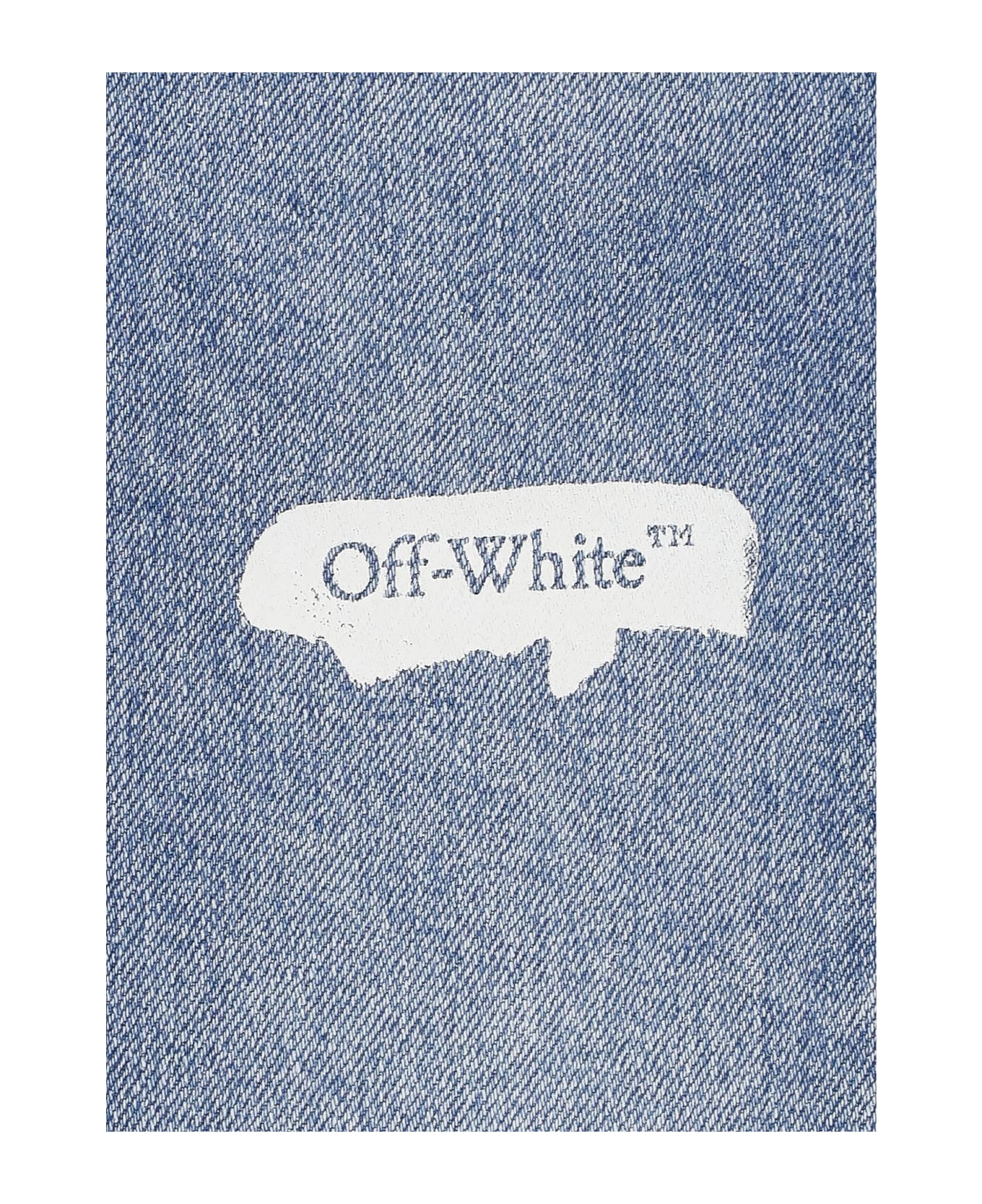 Off-White Cotton Jeans - Blue