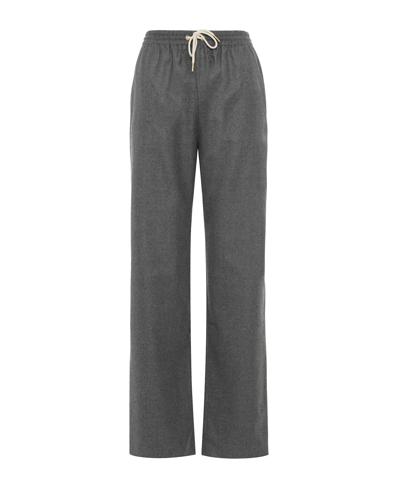 Celine Straight Jogging Pants In Flannel And Cashmere - grey