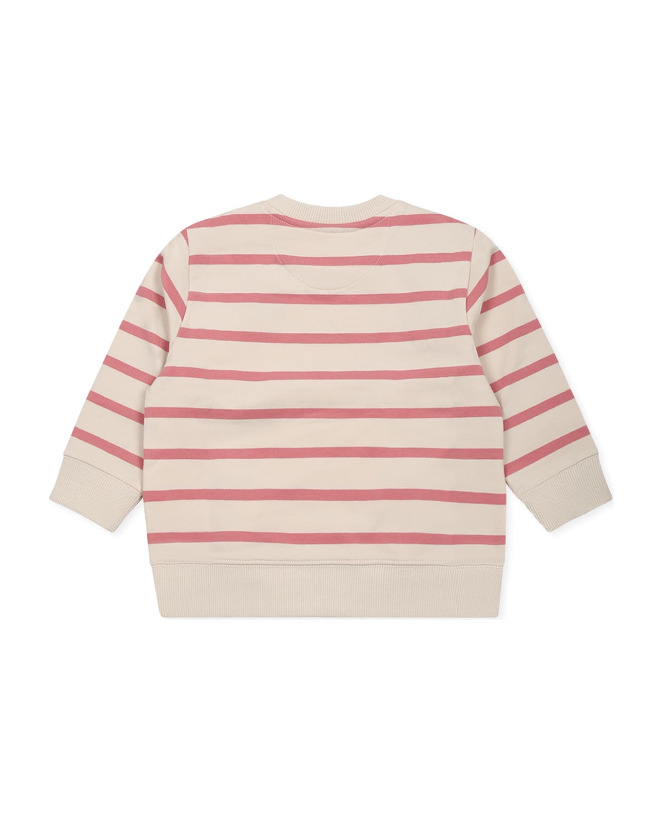 Calvin Klein Ivory Sweatshirt For Baby Girl With Logo - Ivory