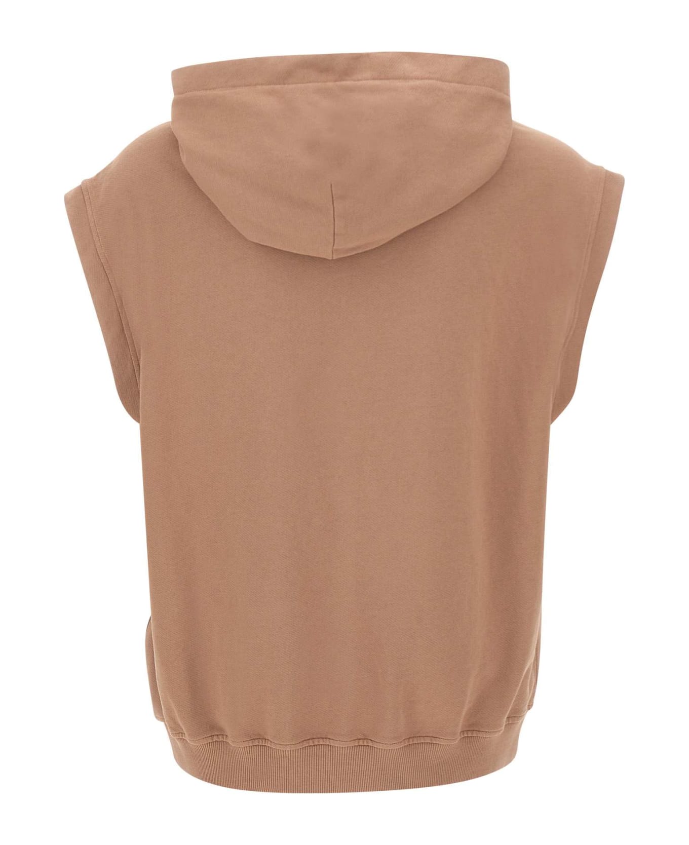 Emporio Armani Organic Cotton Sweatshirt - BROWN ベスト