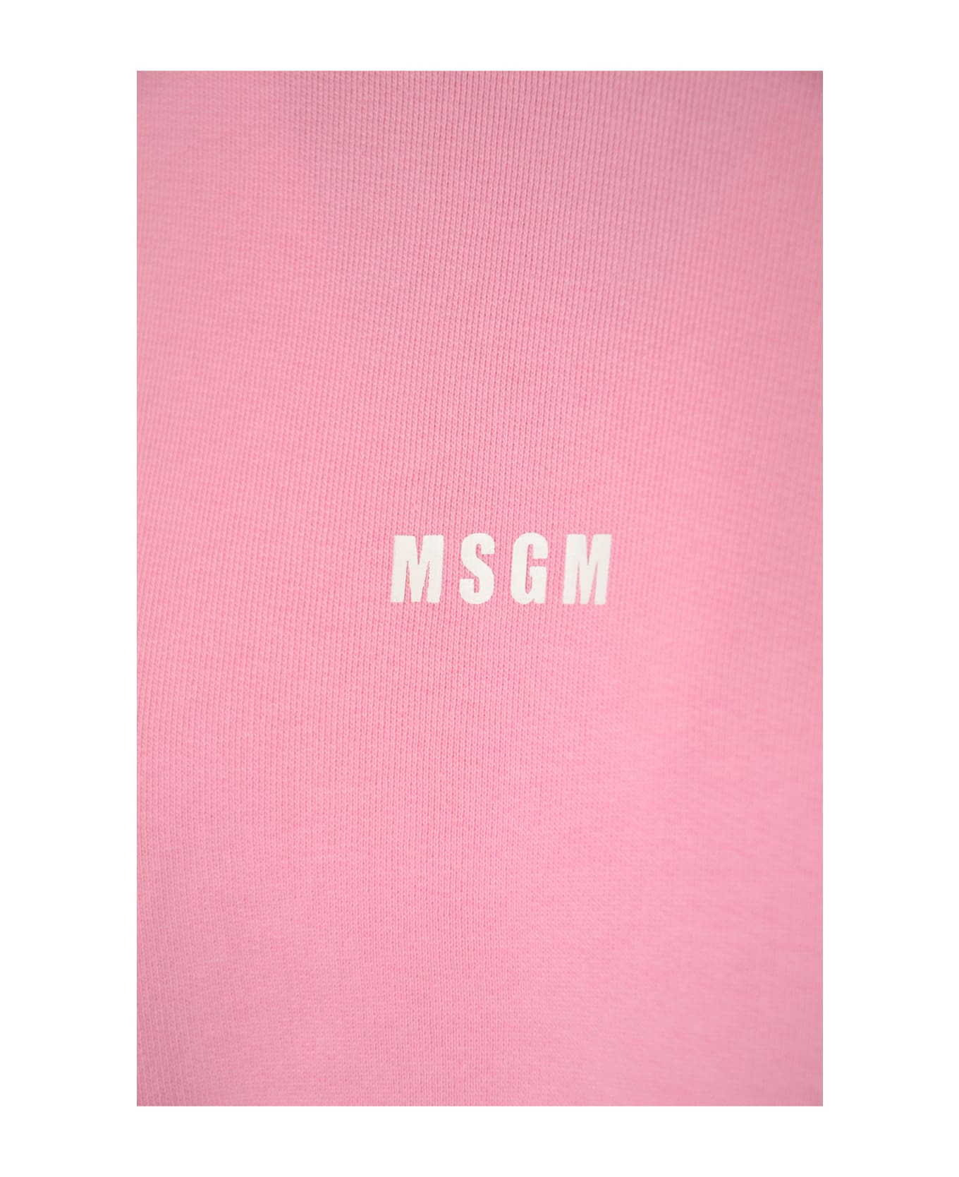 MSGM Logo Cropped Sweatshirt - Pink