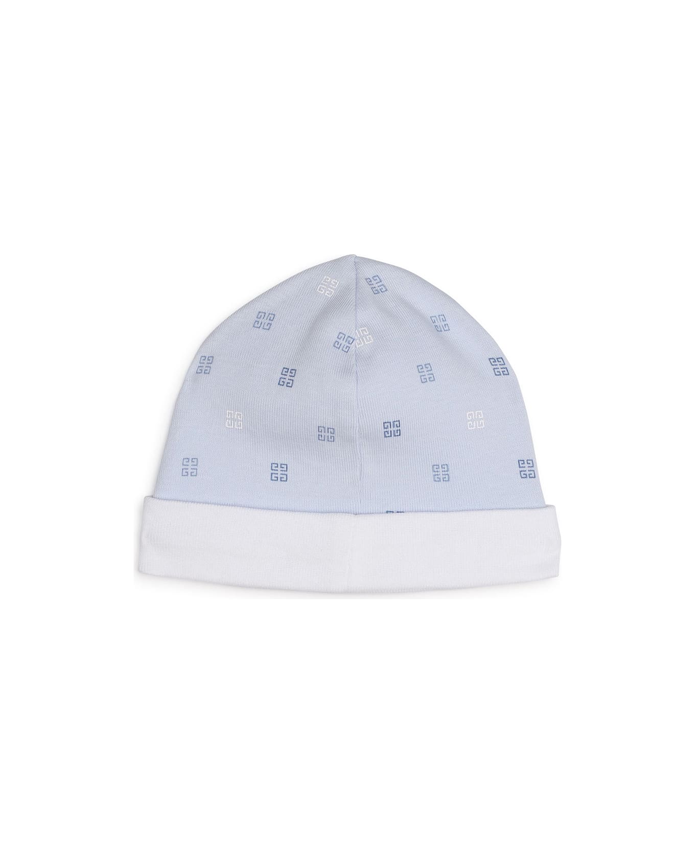 Givenchy Light Blue Hats Set With Logo And 4g Motif - Blue