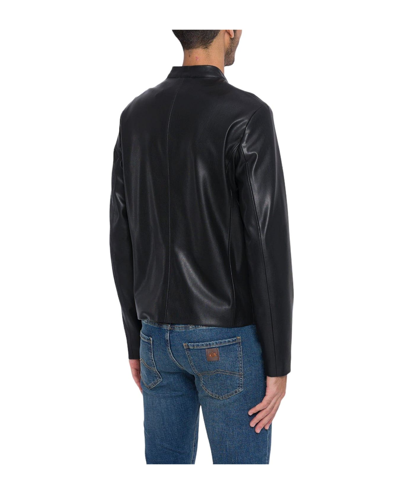 Armani Collezioni Zipped Bomber Jacket - Black