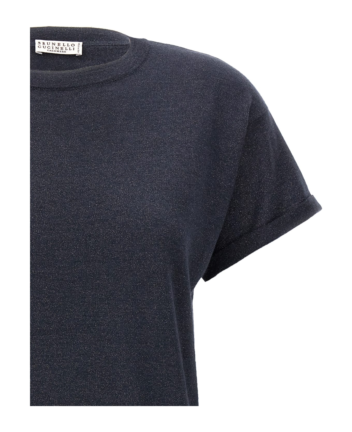 Brunello Cucinelli Lurex Sweater - Blue Tシャツ