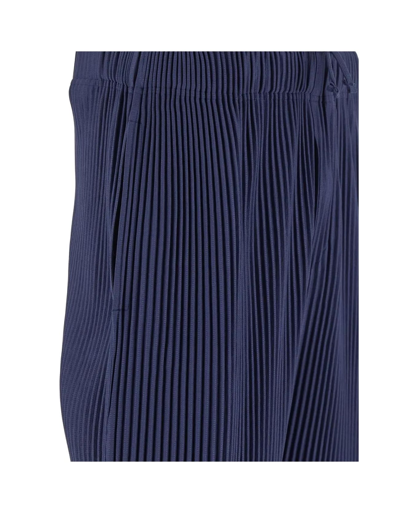 Homme Plissé Issey Miyake Pleated Trouser - Blue