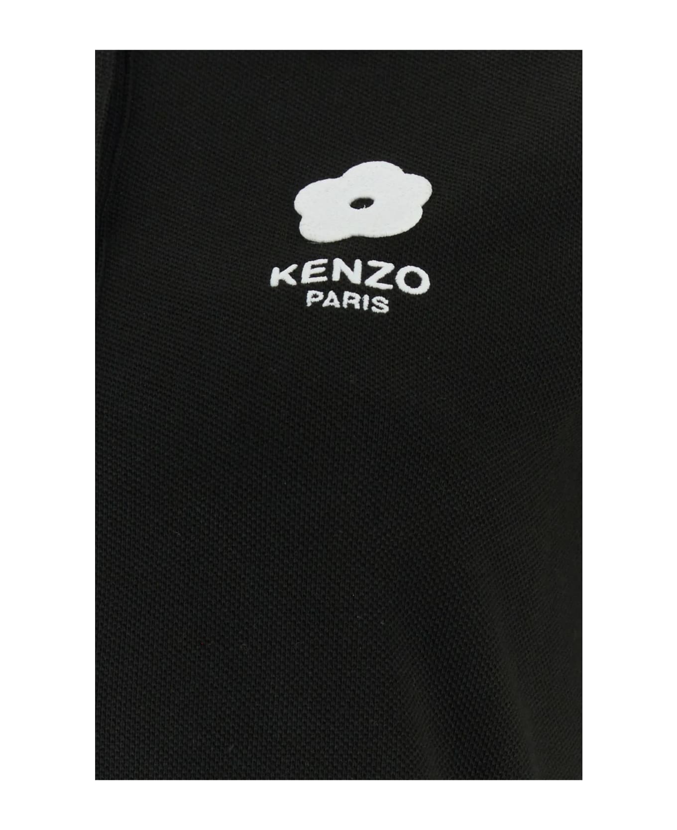 Kenzo Black Piquet Polo Dress - Noir