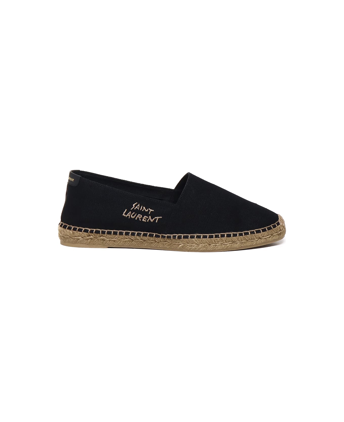 Saint Laurent Canvas Espadrilles With Embroidery - Black
