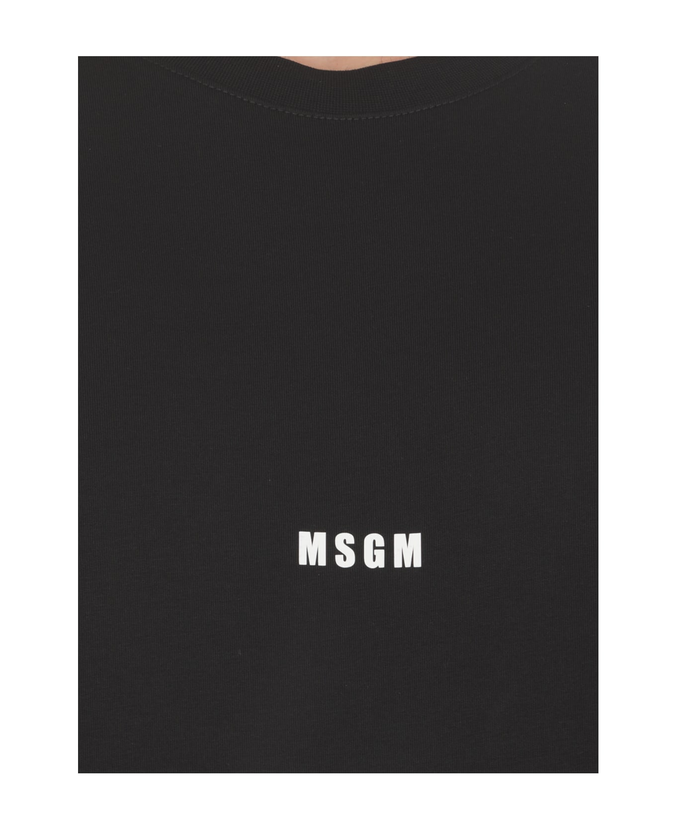 MSGM T-shirt With Logo - Black シャツ