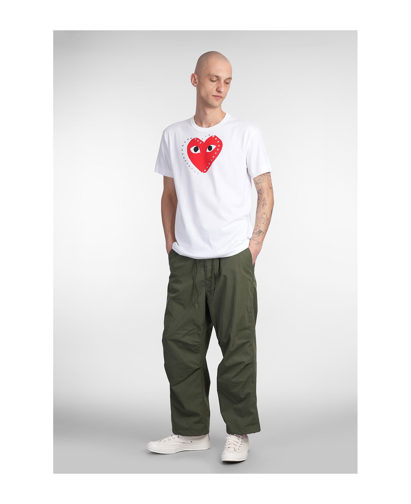 Comme des Garçons Play T-shirt In White Cotton - white