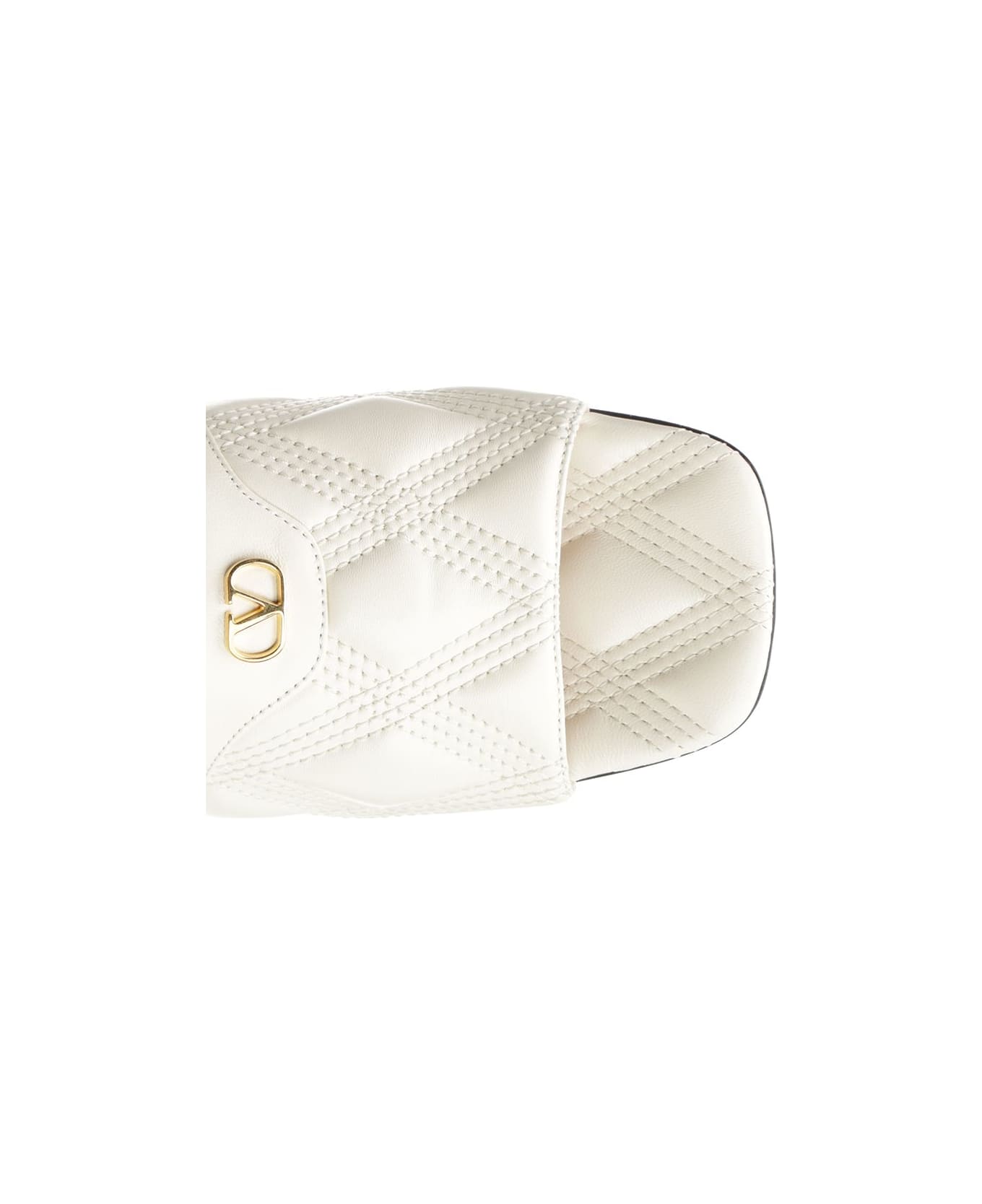 Valentino Garavani 'quiltie 67' Slide Sandal - Ivory