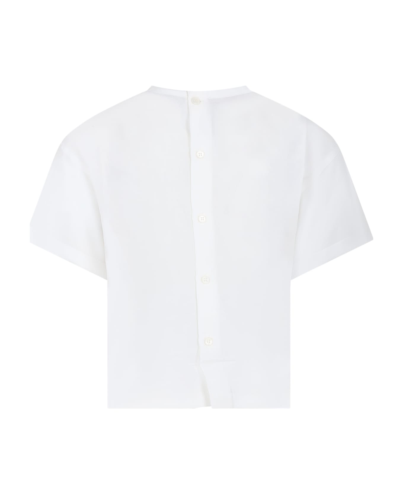 N.21 White T-shirt For Girl - White