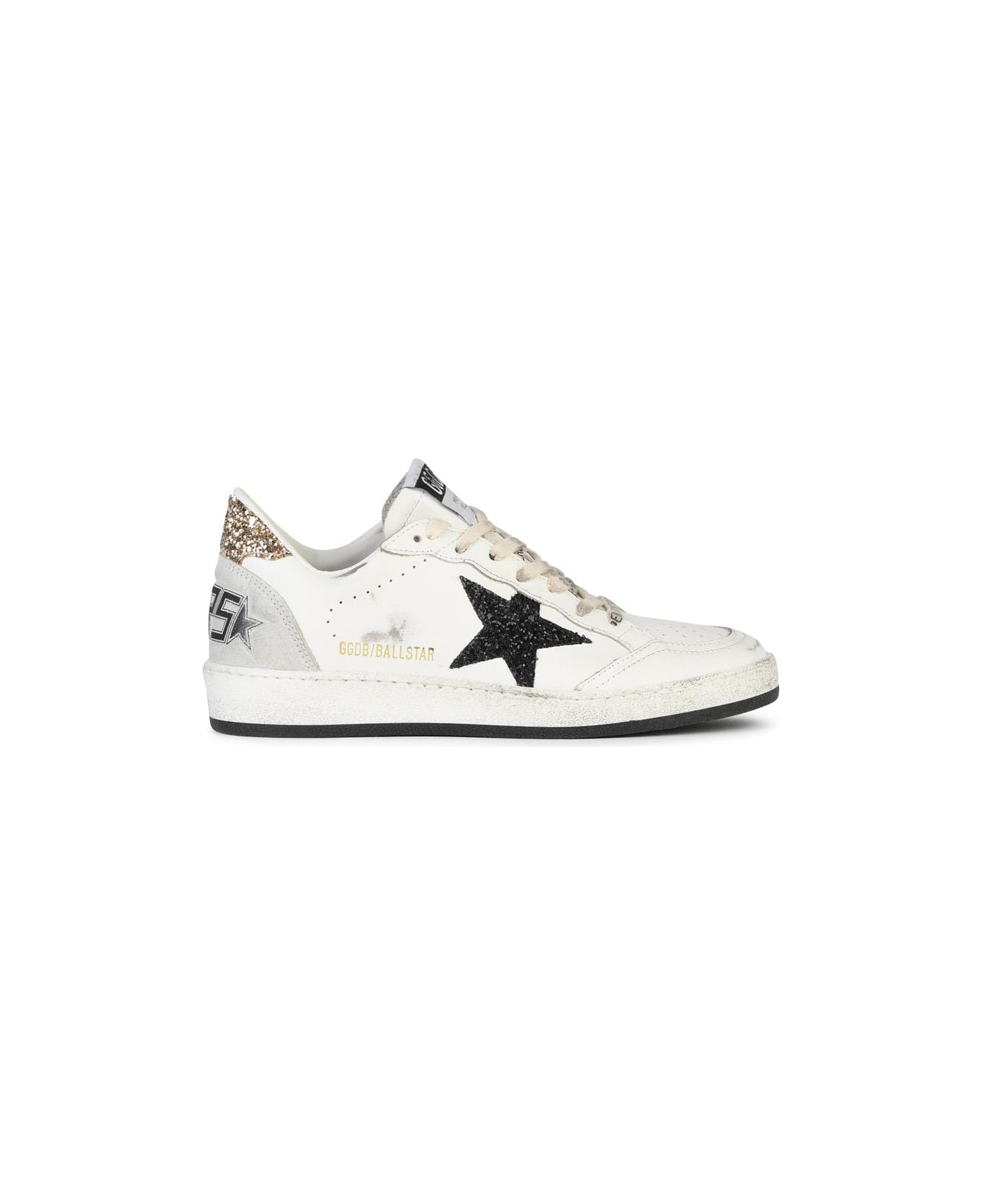 Golden Goose 'ball Star' White Leather Sneakers - White スニーカー