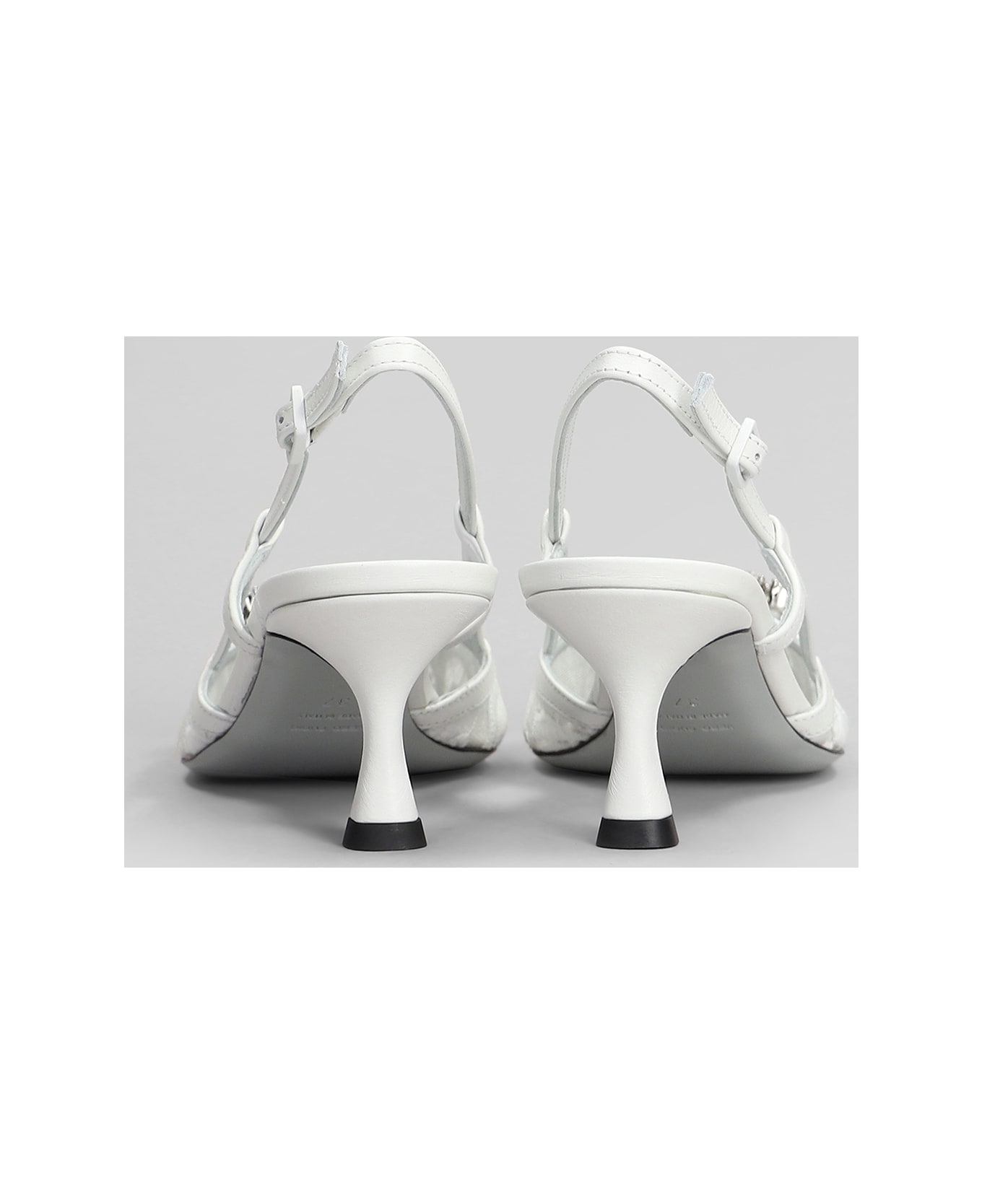 Roberto Festa Vittoria Pumps In White Leather And Fabric - white