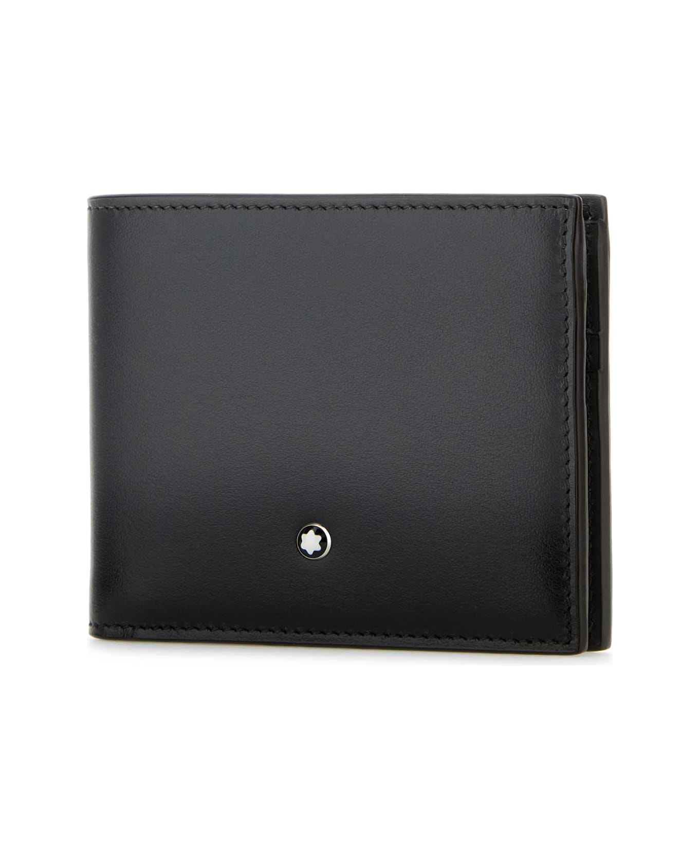 Montblanc Dark Grey Leather Wallet - FORGEDIRON