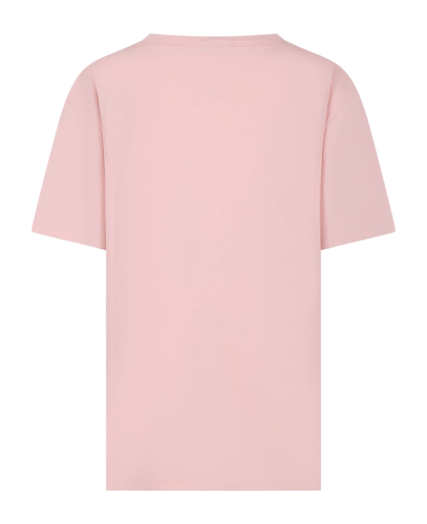 Gucci Pink T-shirt For Girl With Double G - Pink