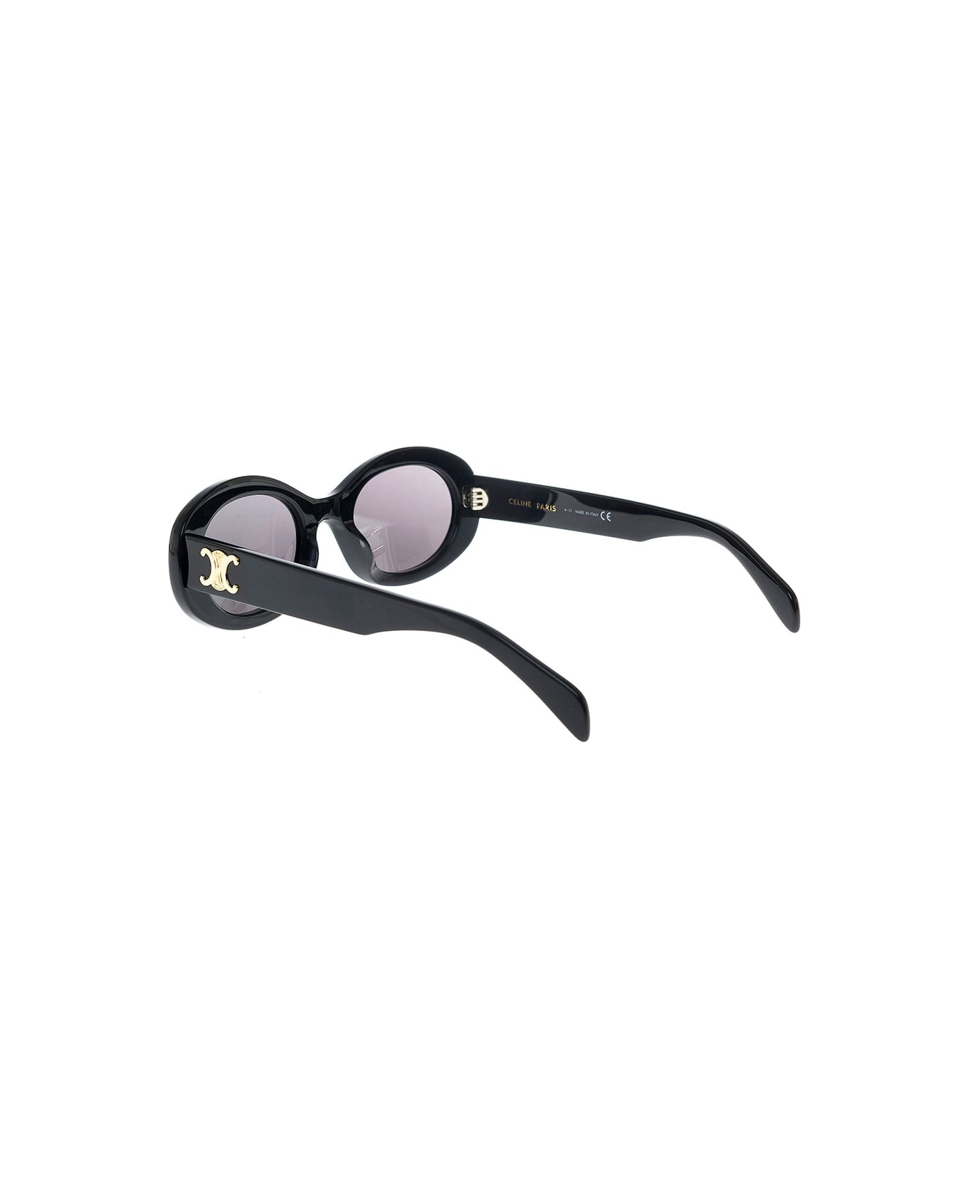 Celine Céline Woman's Triomphe Black Acetate Sunglasses With Logo - BLACK
